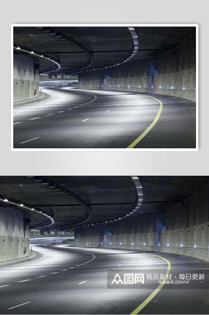 弯道隧道公路马路图片素材