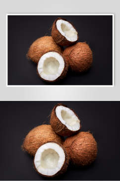 椰肉水果食品高清图片