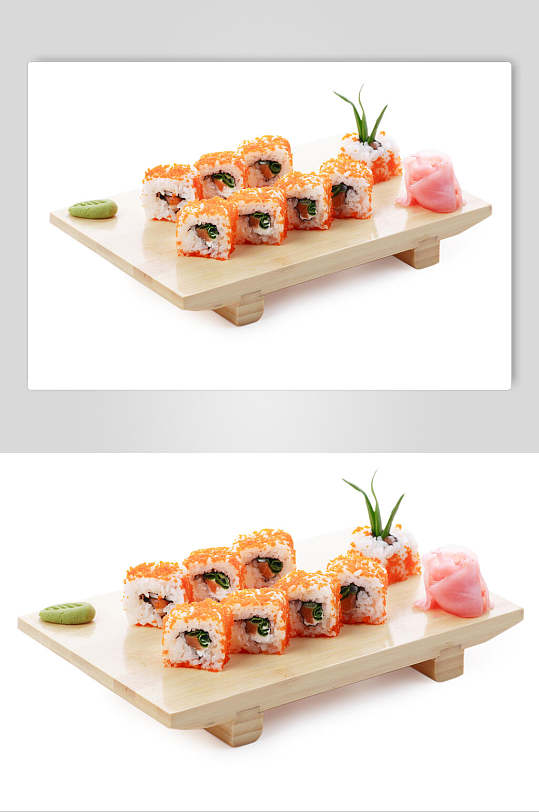 白底美味时尚寿司日韩料理食物图片