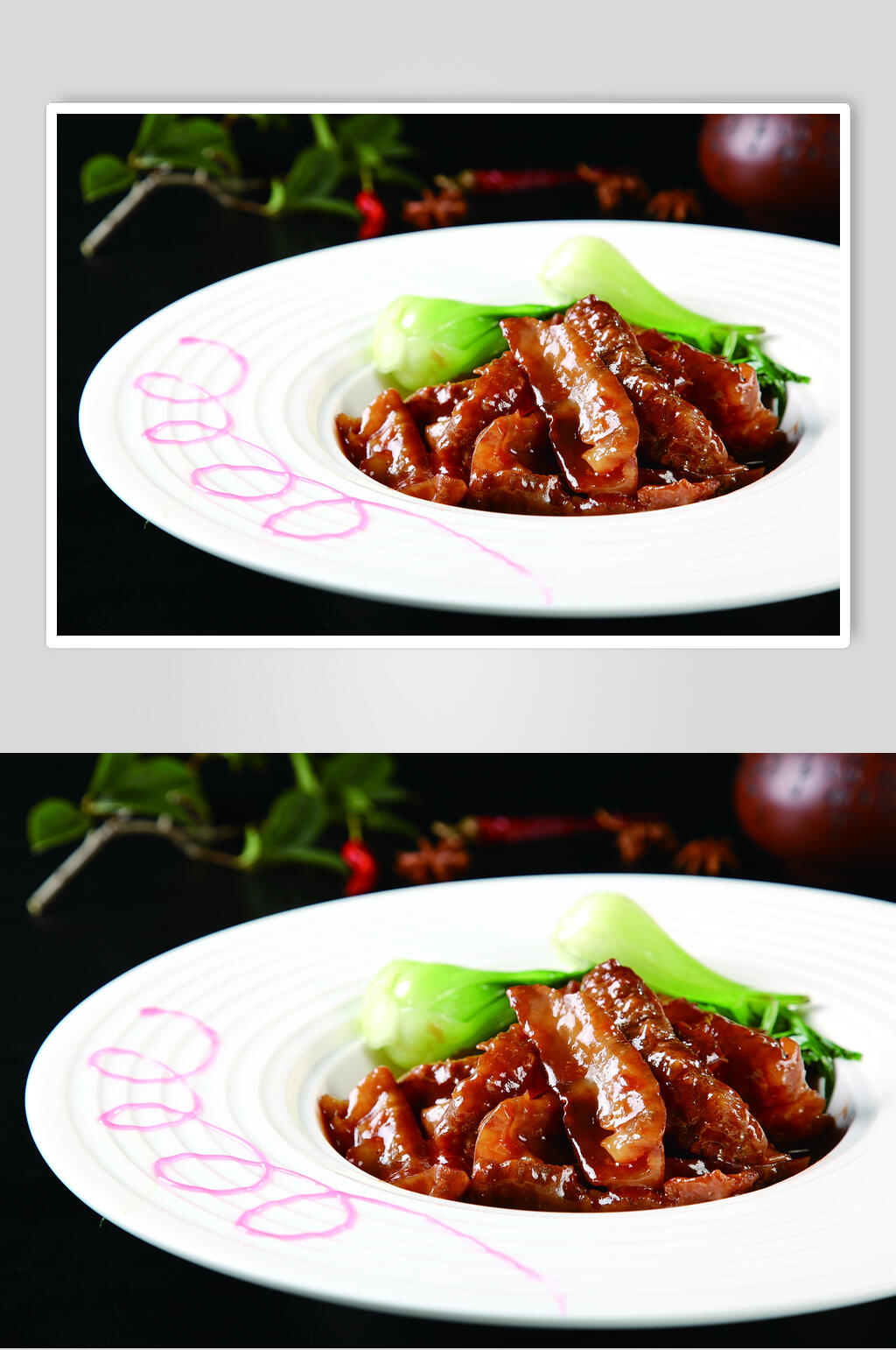 葱烧干烧黄玉参食物摄影图片素材