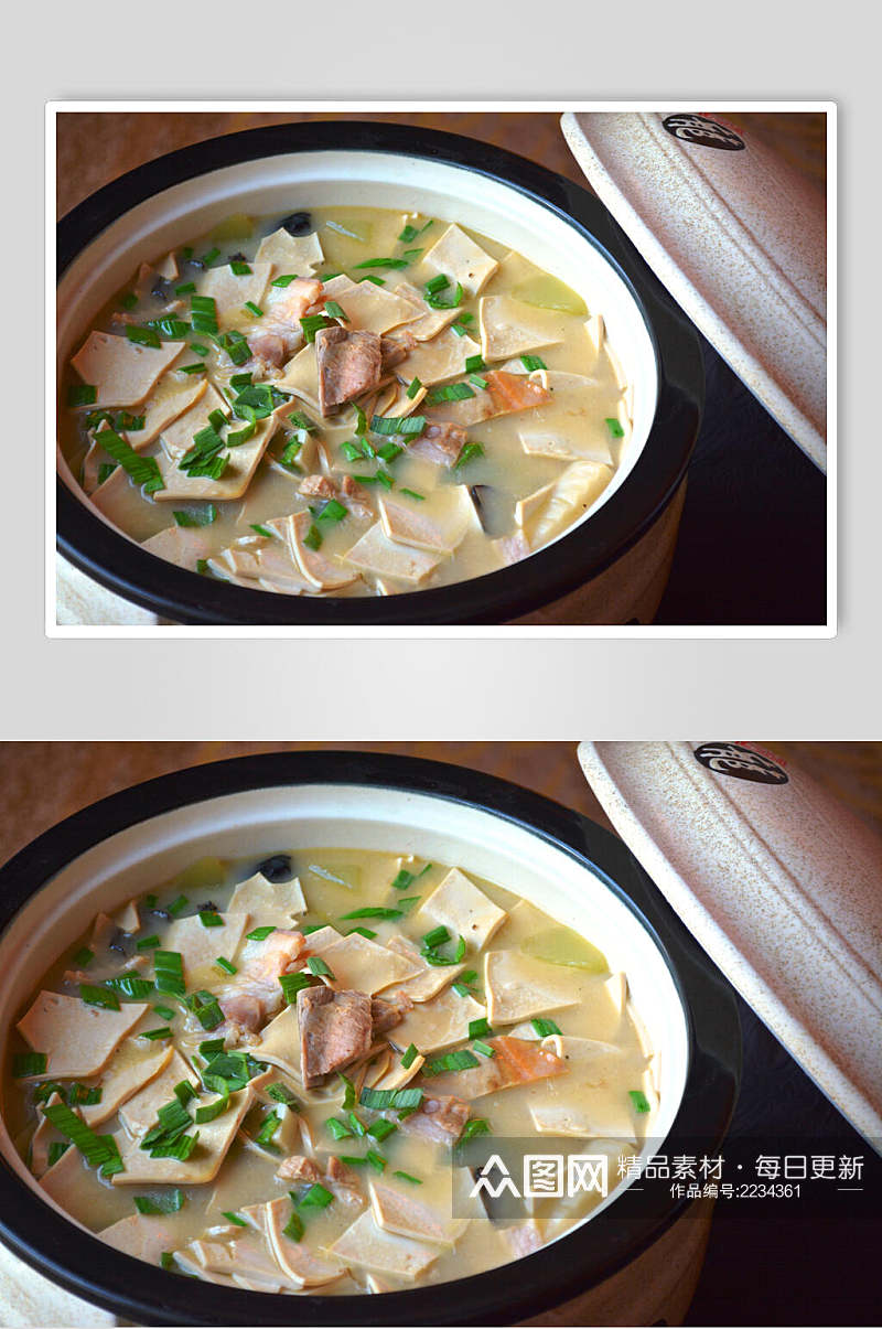 砂锅韭菜盒子食品摄影图片素材