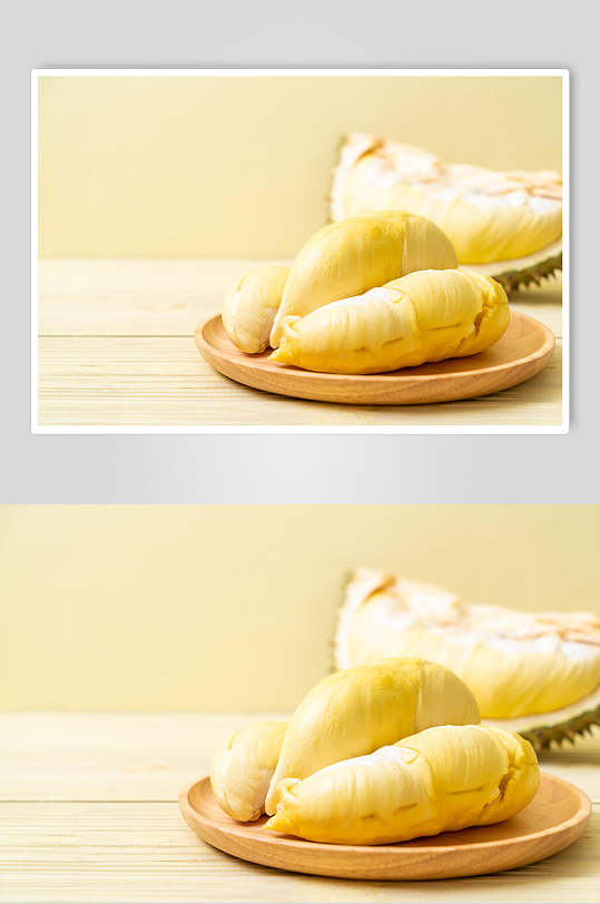 品质榴莲肉水果食物摄影图片