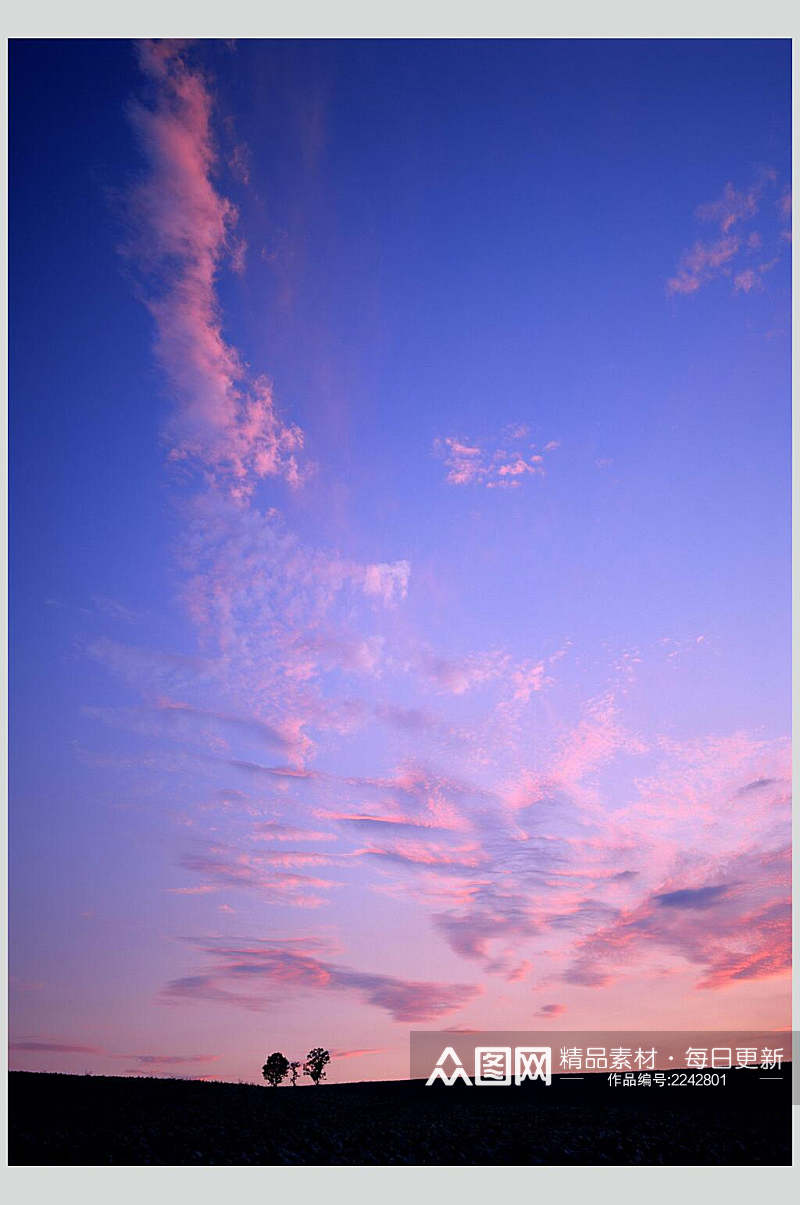天空红云摄影图素材