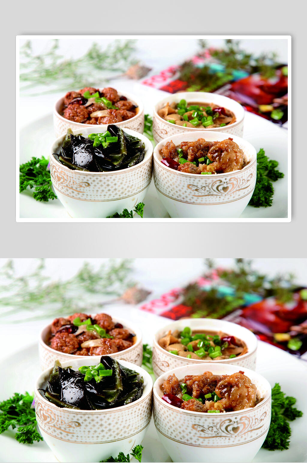 农家四小碗美食摄影图片素材