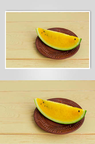 黄心西瓜水果食品高清图片