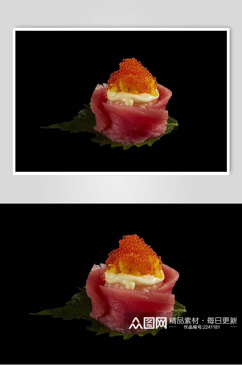 新鲜鱼籽寿司图片素材