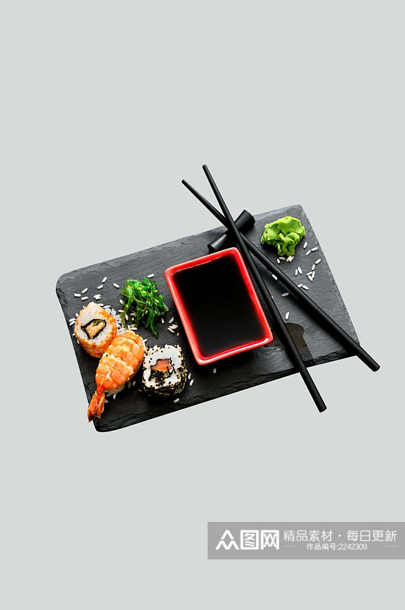 酱油海鲜寿司餐饮图片素材