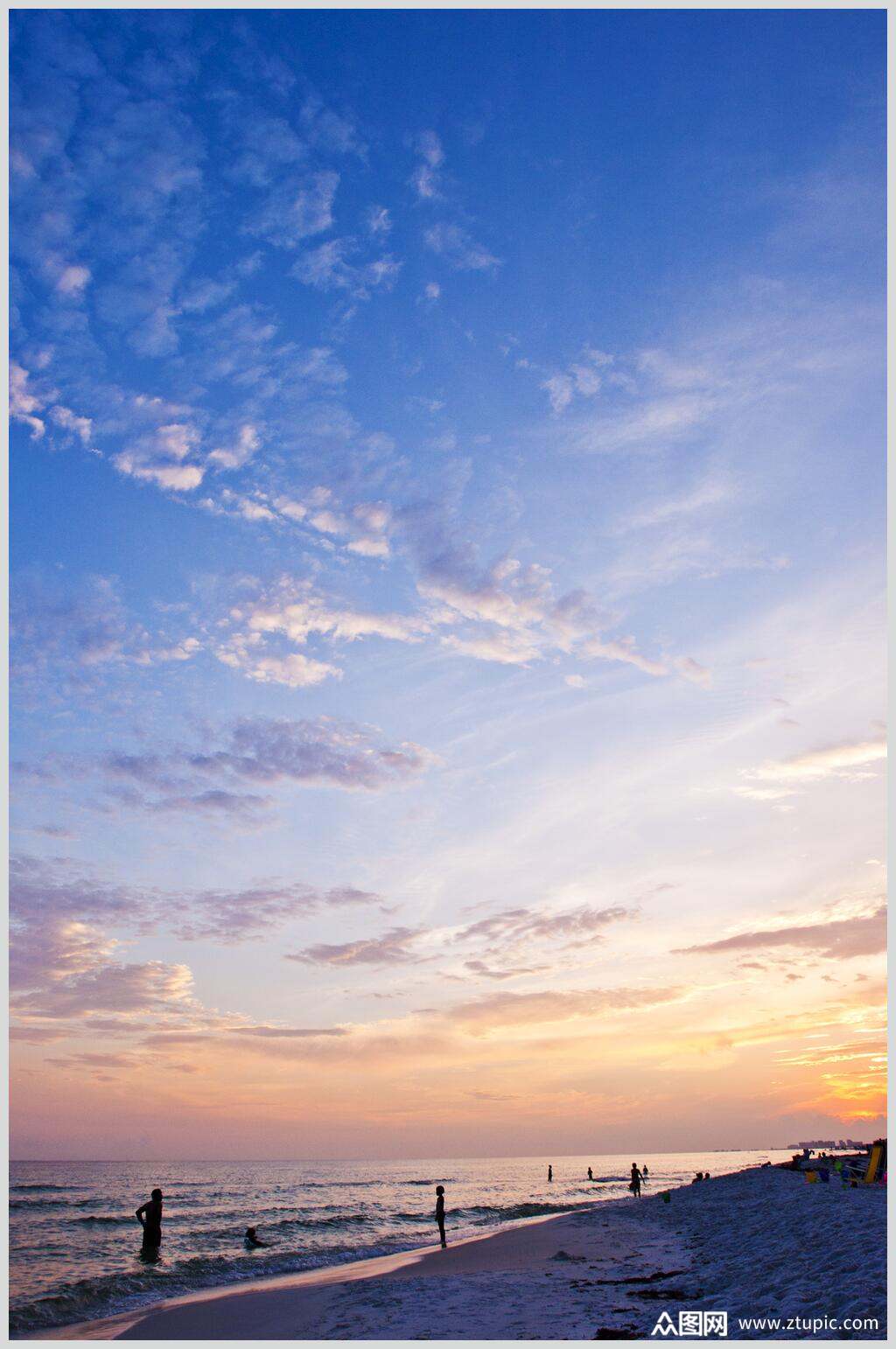 海边天空摄影图素材