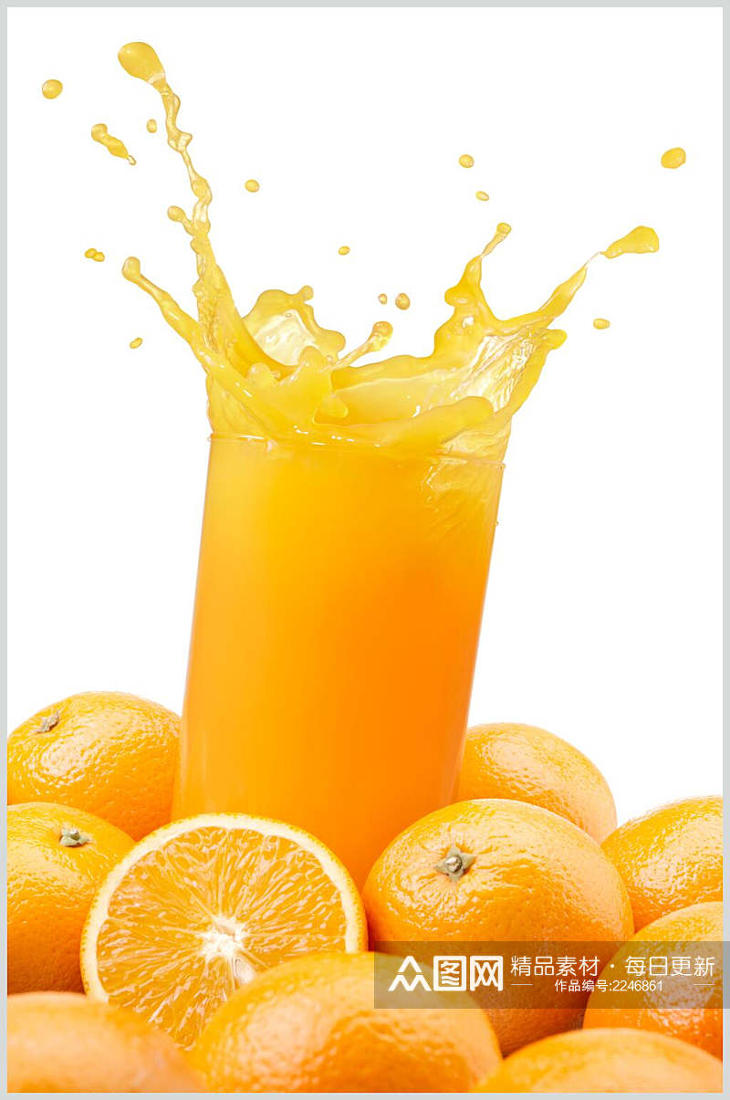 创意橙汁水果果汁食品摄影图片素材