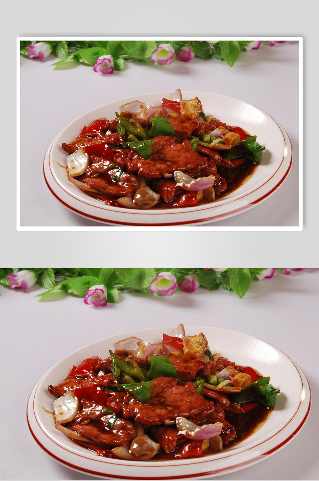 泰式耗油牛肉食物摄影图片素材