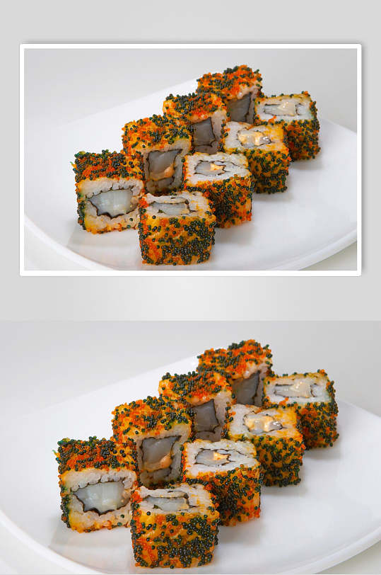 黑芝麻寿司日韩料理食物图片