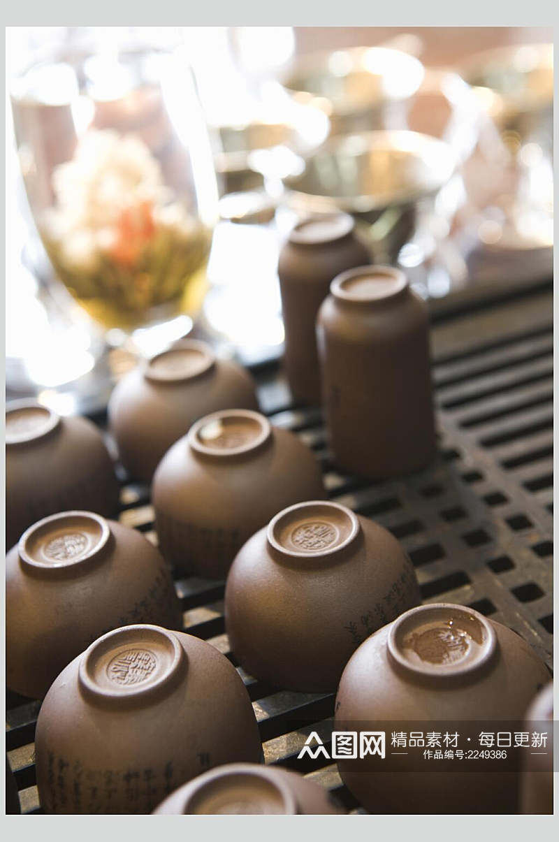 高档陶瓷茶具摄影图片素材