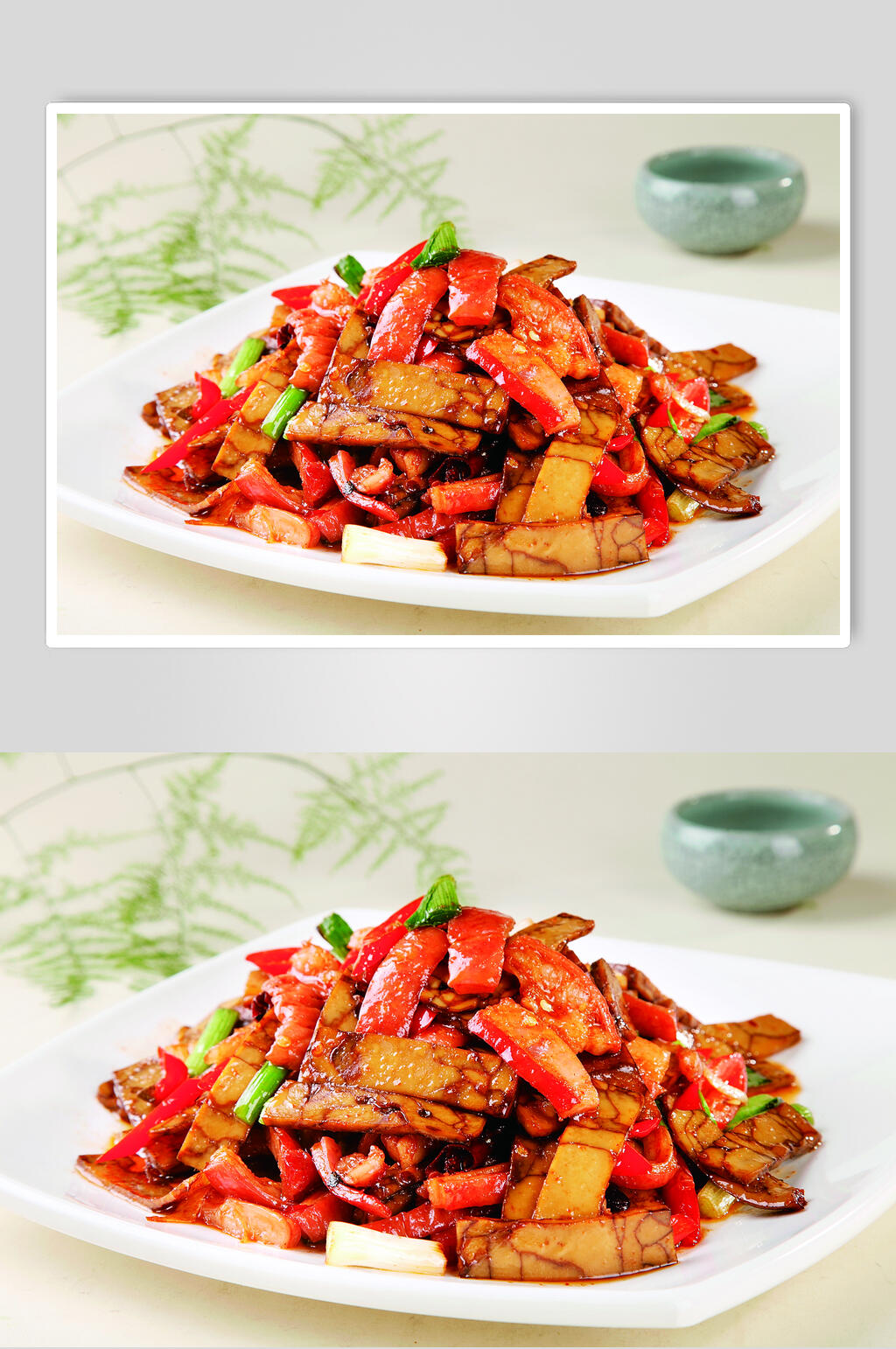 香干爆肥肠食物高清图片素材