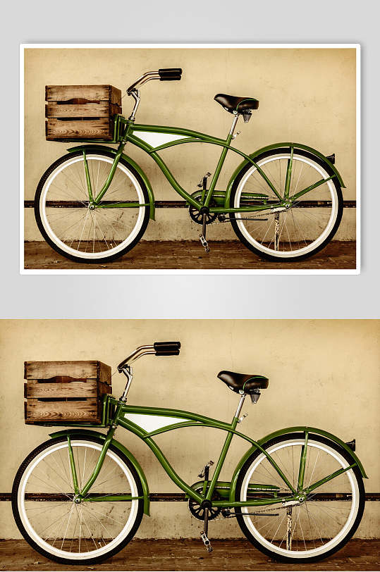 老式复古老旧自行车图片