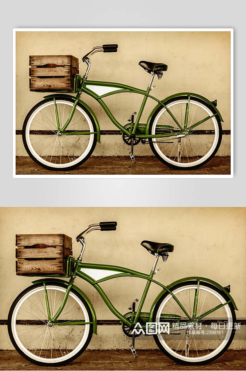 老式复古老旧自行车图片素材