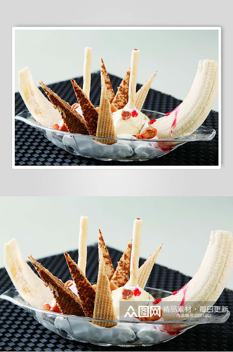 香蕉船冰淇淋餐饮图片素材