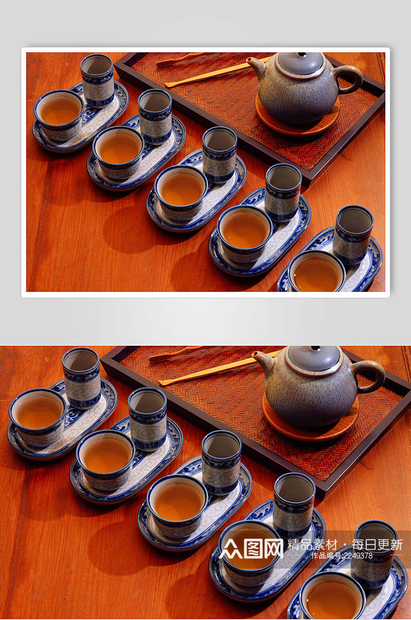 高档茶具茶水摄影图片素材