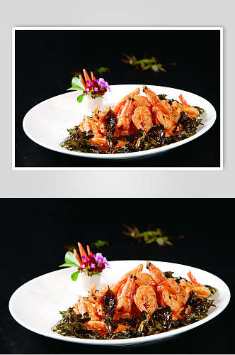 茶香虾食物摄影图片