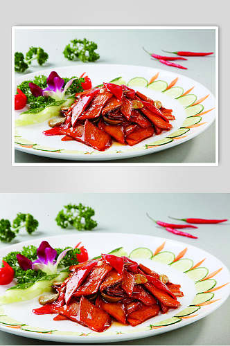 腊八蒜杏鲍菇食物摄影图片