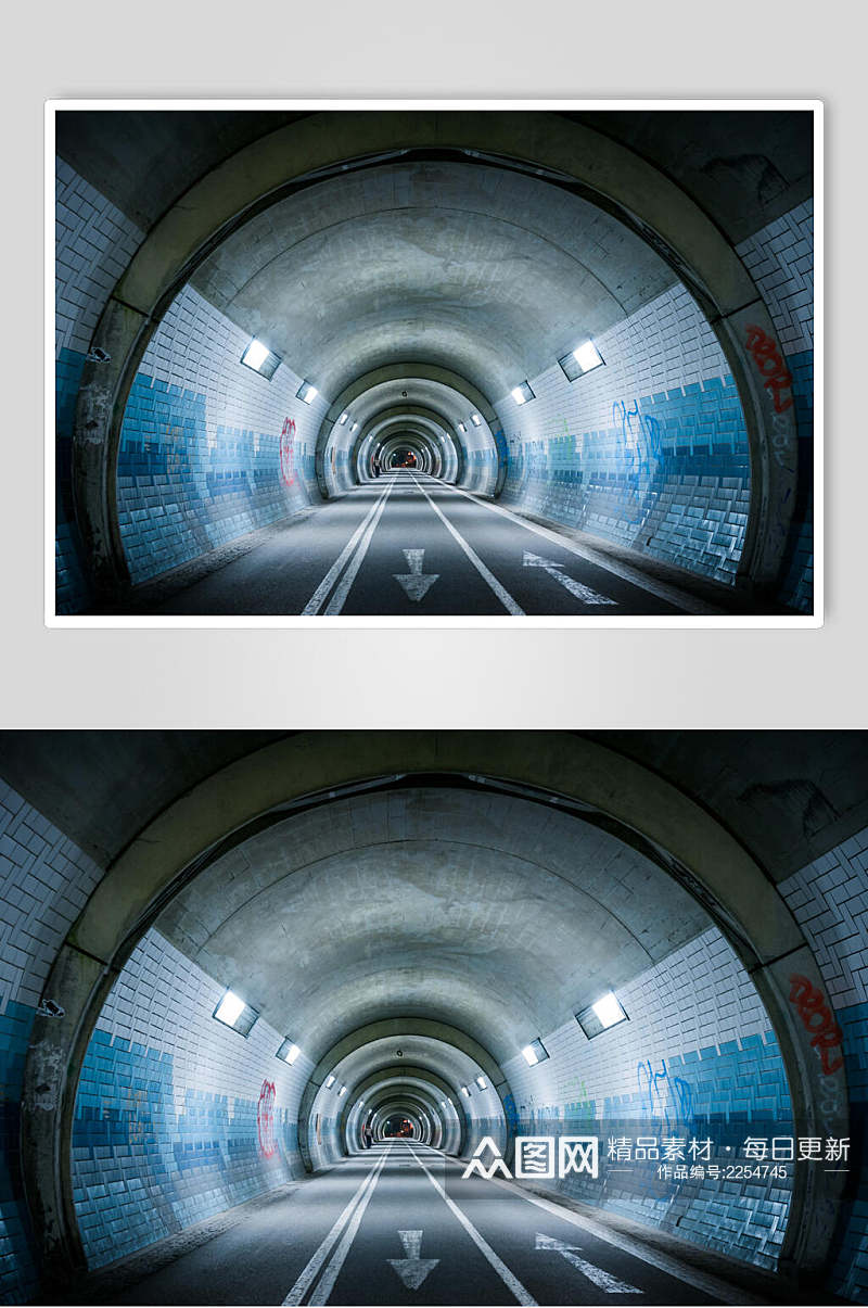 高端柏油路隧道公路马路图片素材