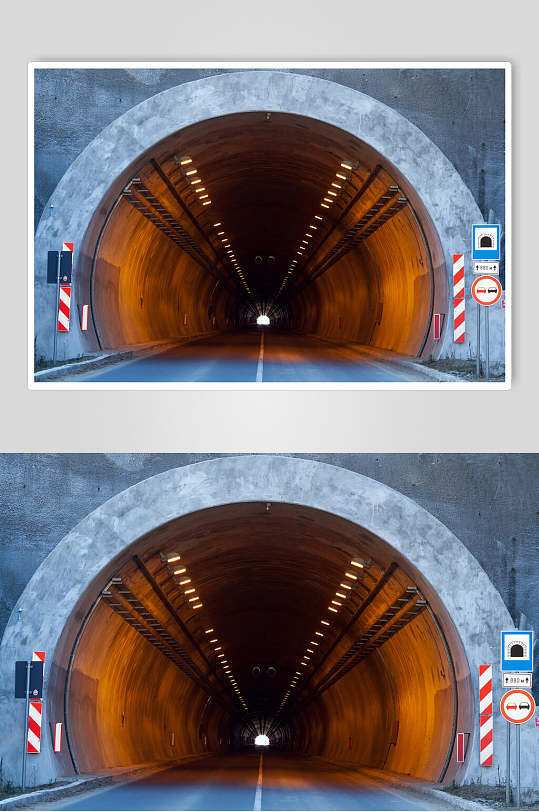隧道外部公路马路图片