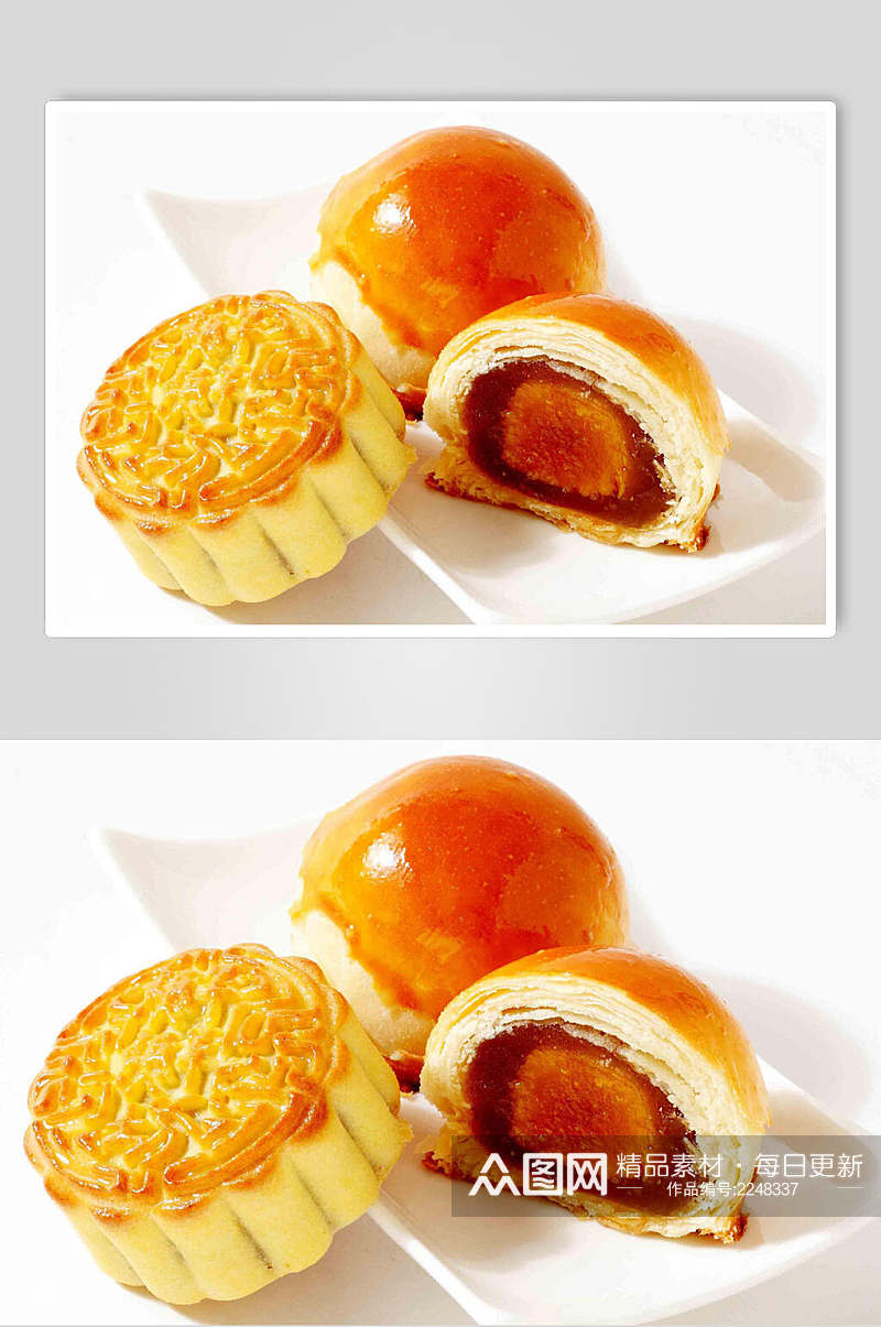 中华美食蛋黄酥月饼食品摄影图片素材