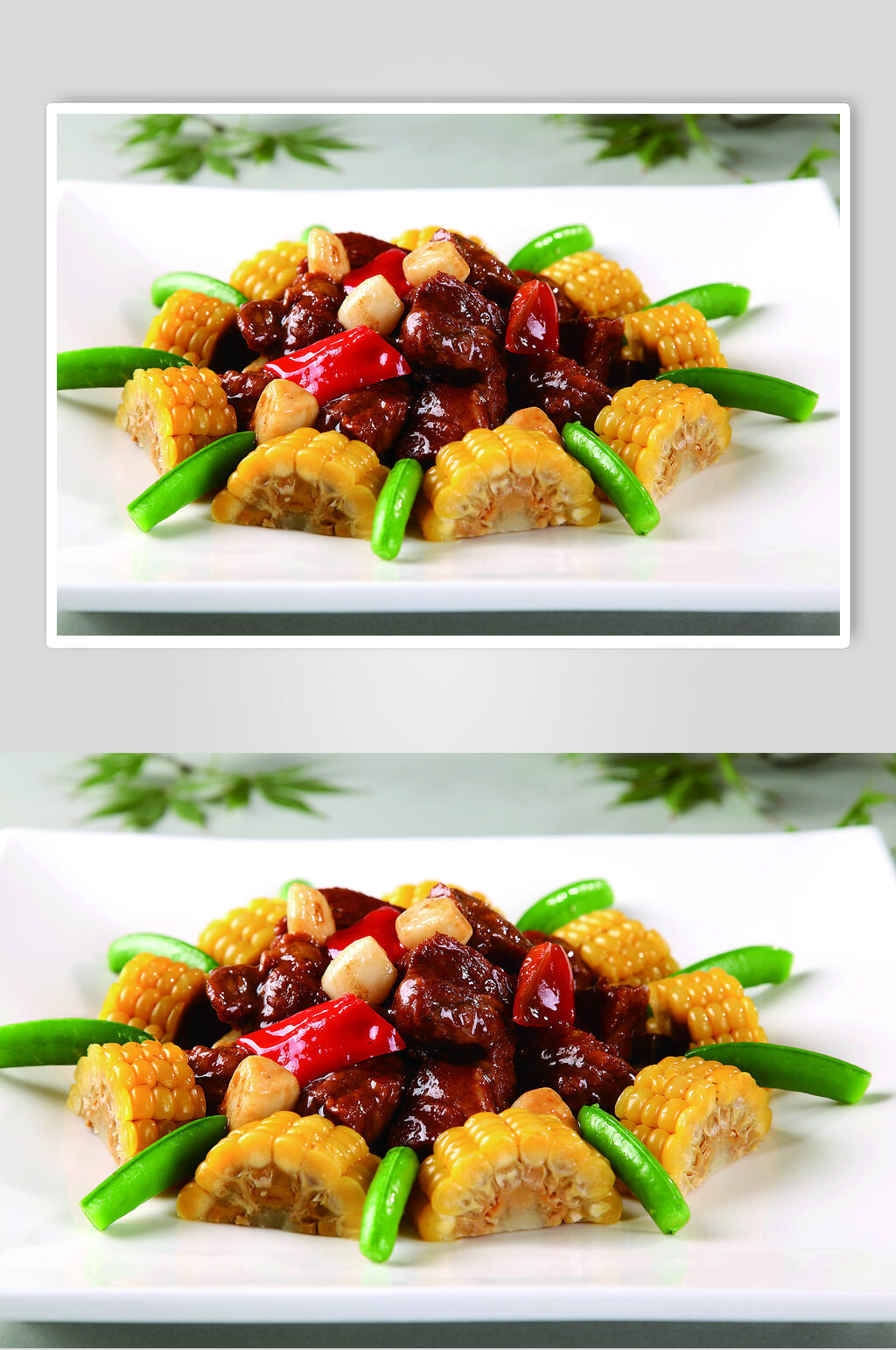 玉米煨排骨食物摄影图片素材