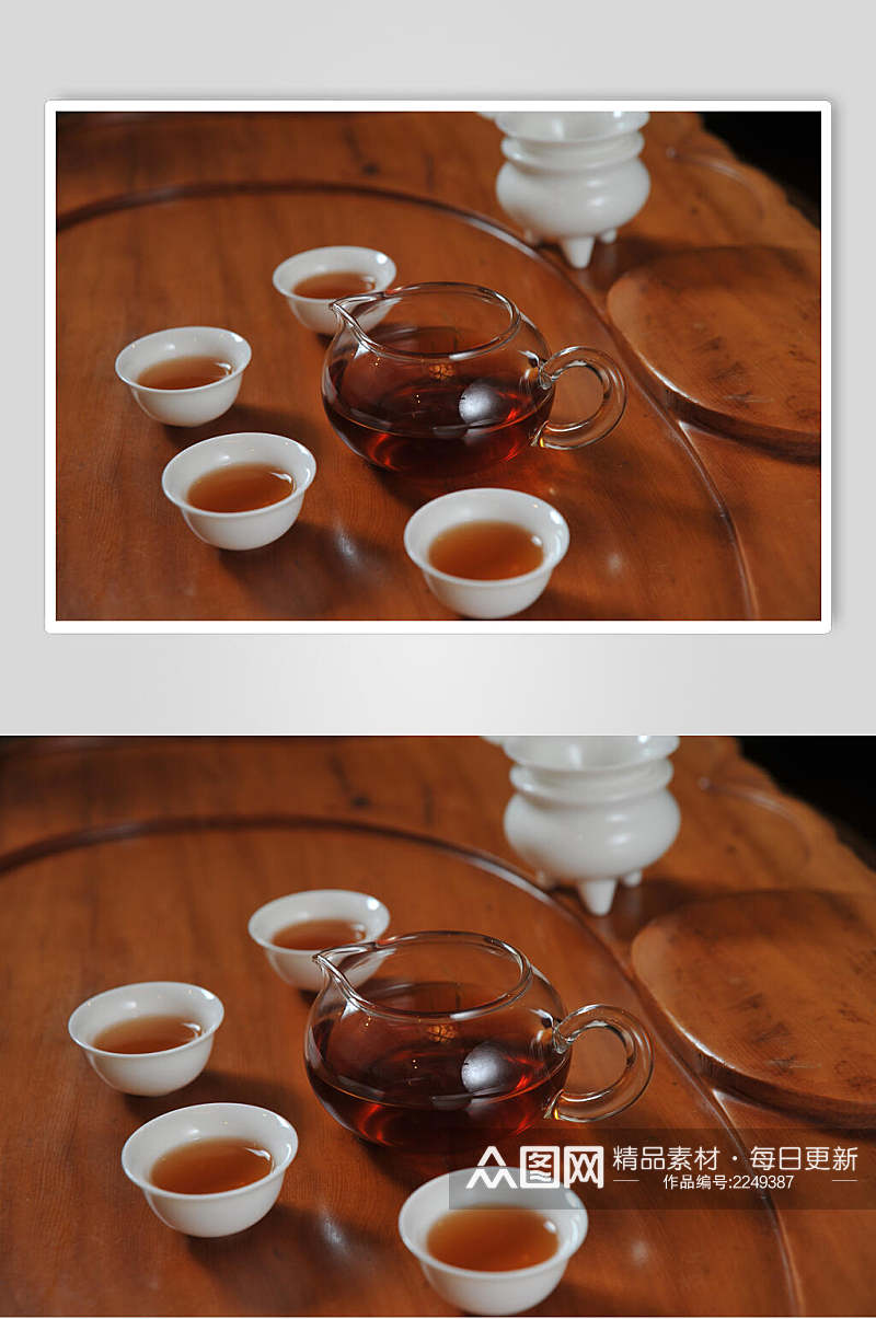 时尚高档玻璃茶具摄影图片素材