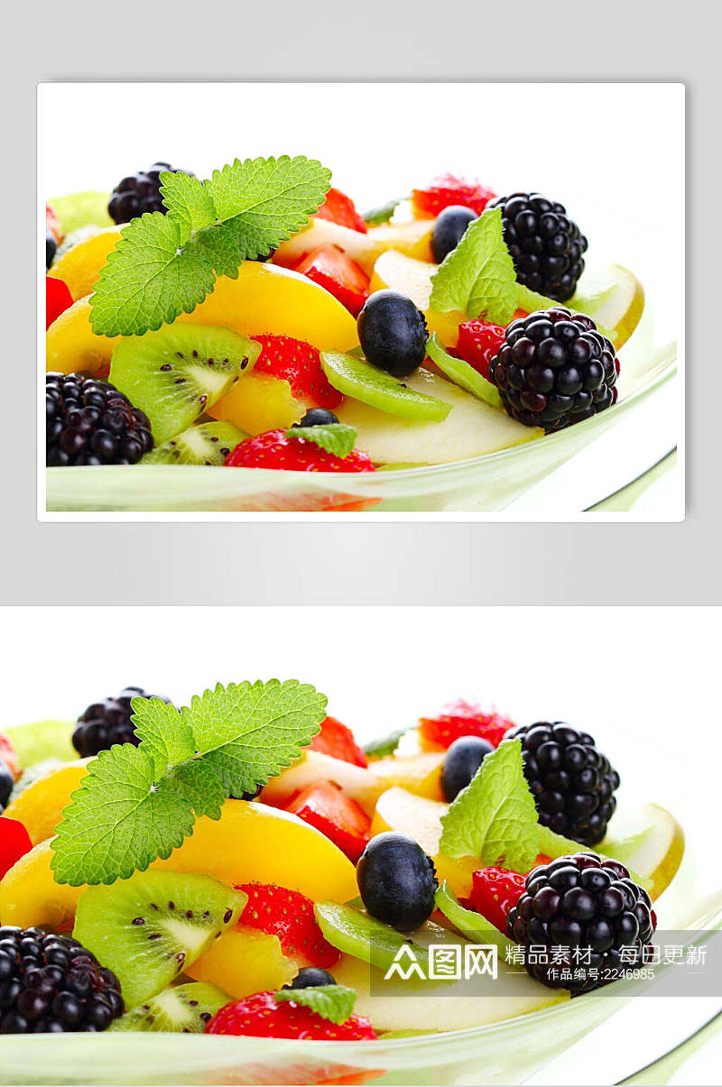 营养水果沙拉食物摄影图片素材