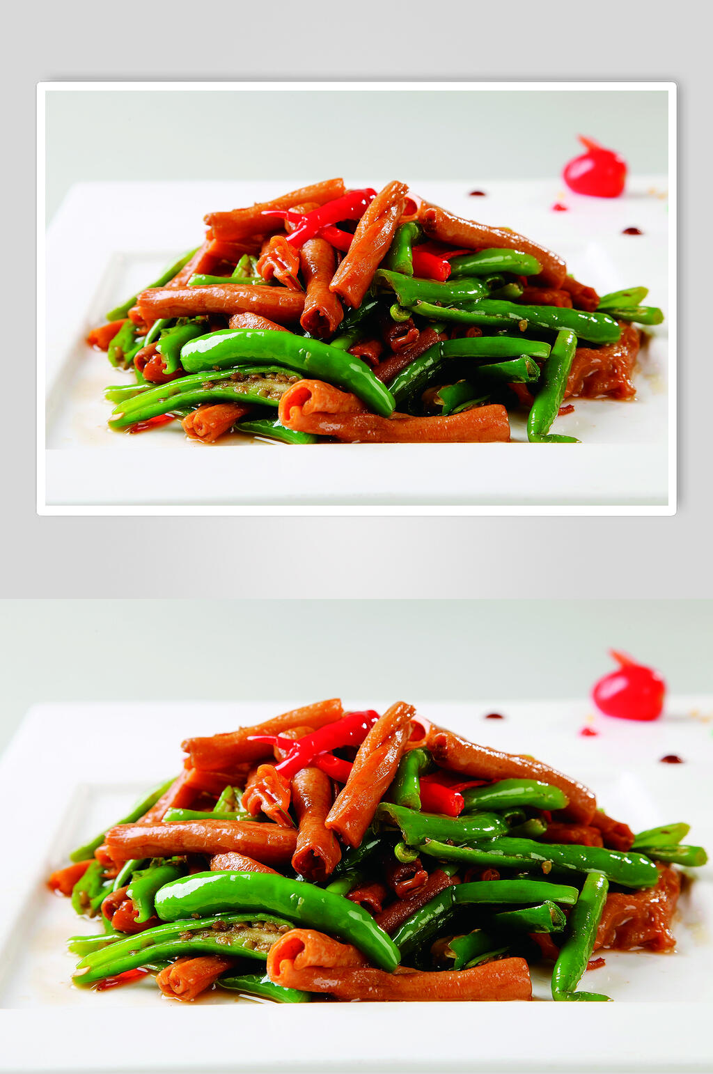 青椒鸭肠食物高清图片素材