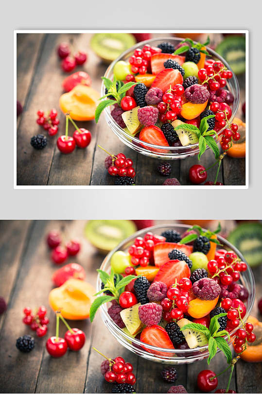 新鲜精品水果沙拉食物摄影图片