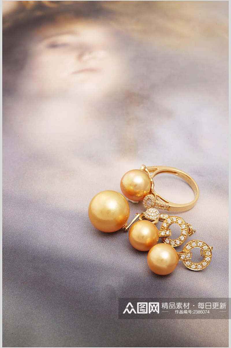 创意首饰珍珠珠宝项链高清图片素材