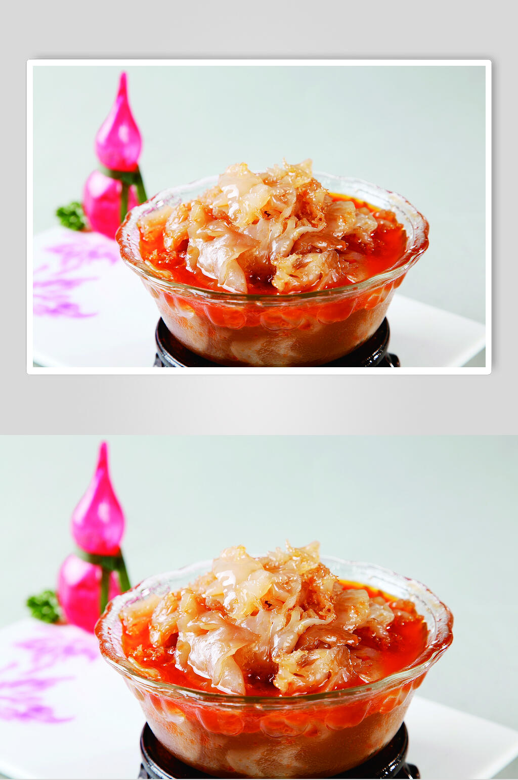 红酒黑醋海蜇头食物摄影图片素材