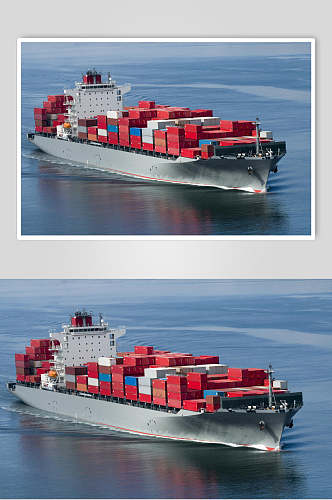 轮船货轮船舶集装箱码头港口图片