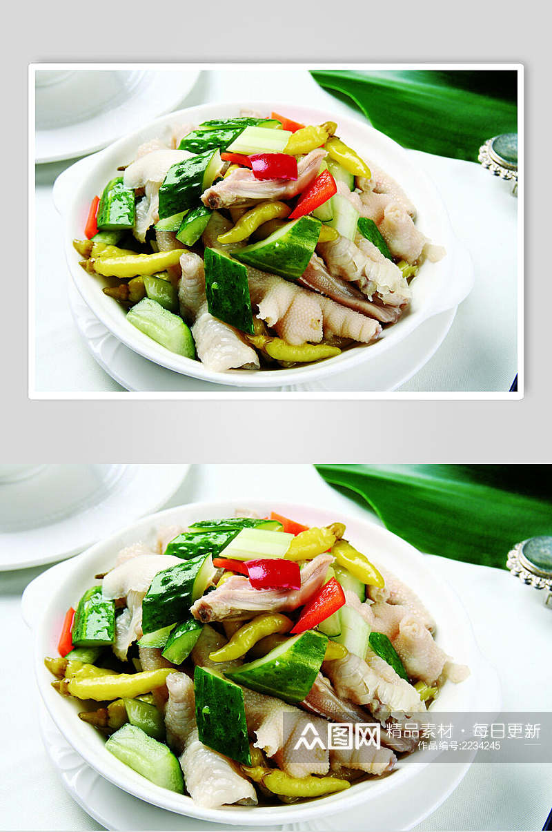 泡椒鸡爪泡菜食品高清图片素材
