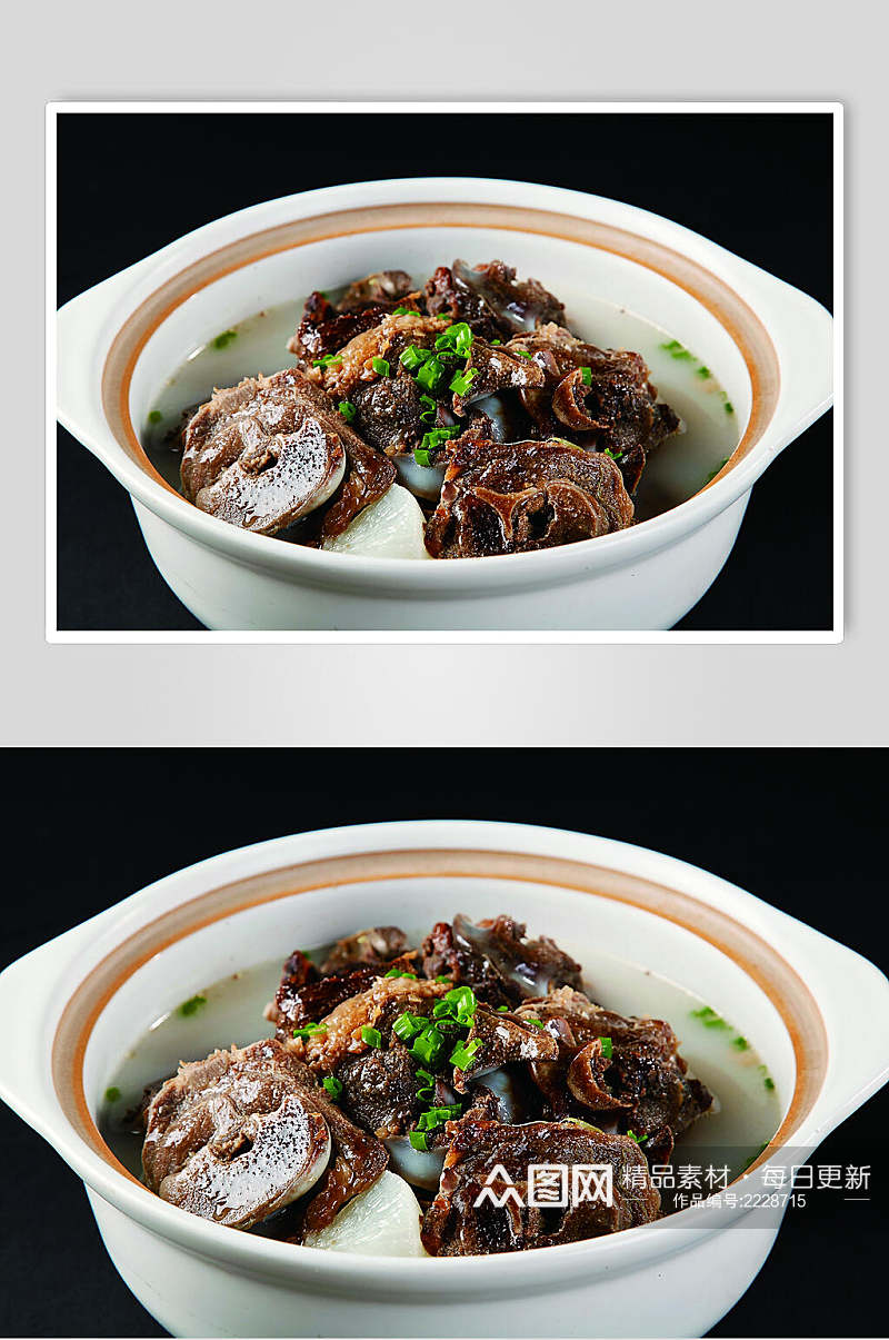 砂锅羊腰炖萝卜食物摄影图片素材
