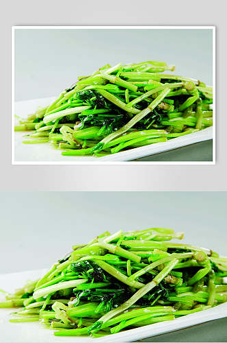 清炒野芹菜食物图片