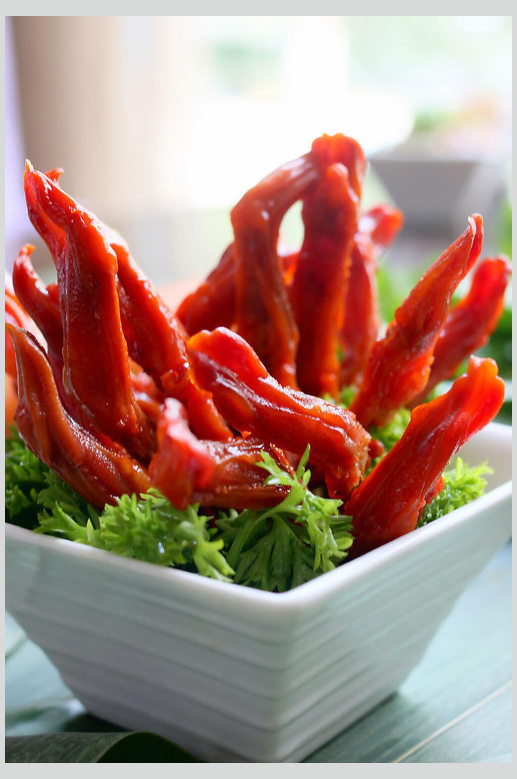 绿色小吃鸭脖鸭舌鸭头食物图片素材