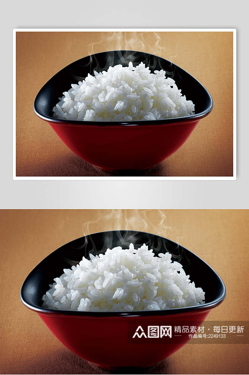 热气腾腾蒸米饭食品图片素材