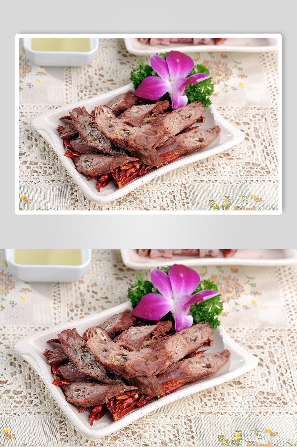 香浓美味鸭脖鸭舌鸭头食物图片素材