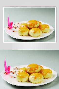 莲蓉蛋黄酥食物摄影图片