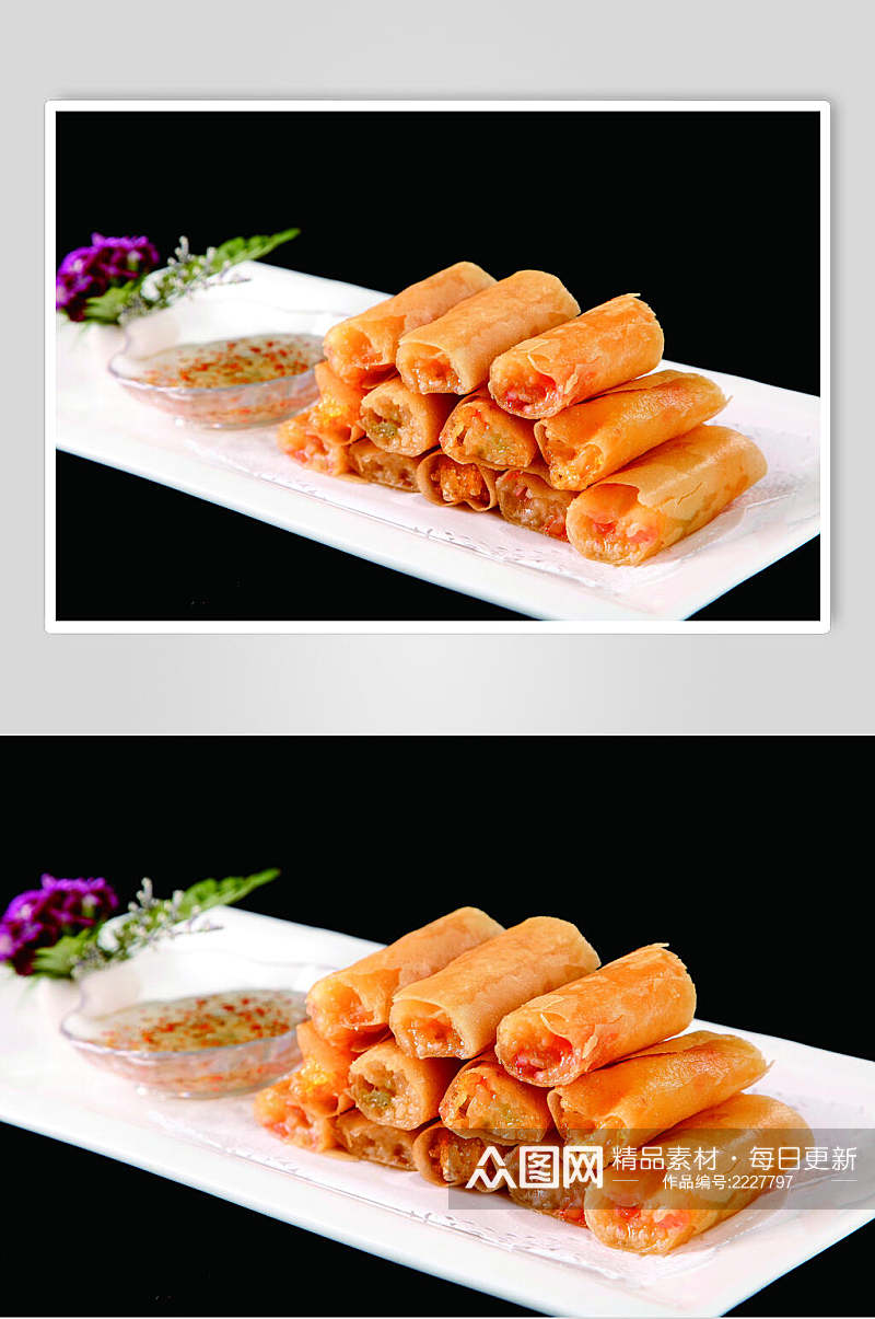 桂花糯米卷食物图片素材
