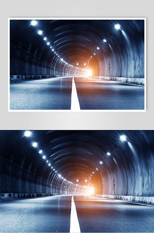 创意隧道公路马路高清图片