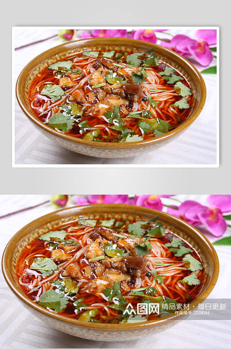 牛肉米线食物摄影图片素材