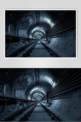 灰色隧道公路马路图片