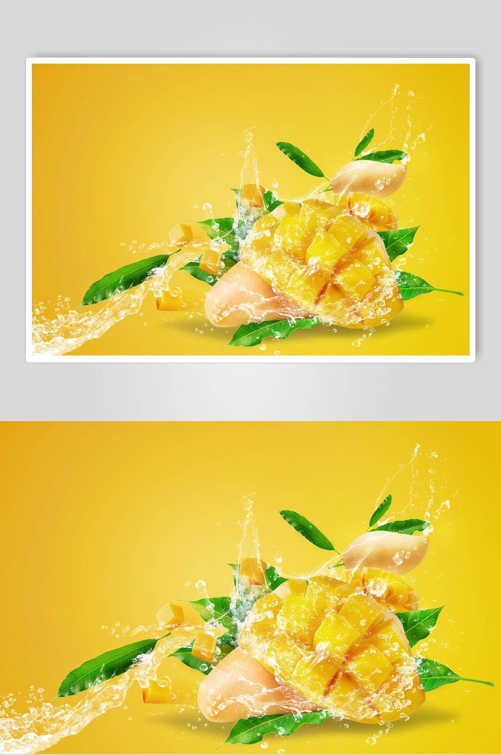 金黄芒果水果食物摄影图片素材