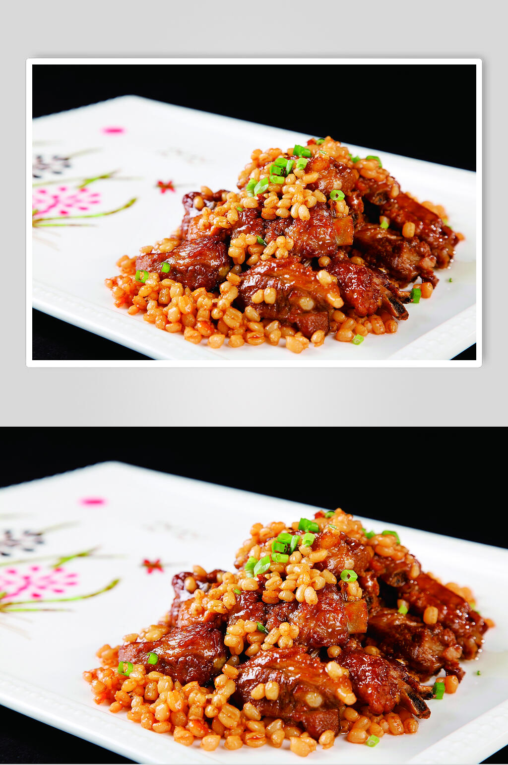麦仁烧肉排美食图片素材