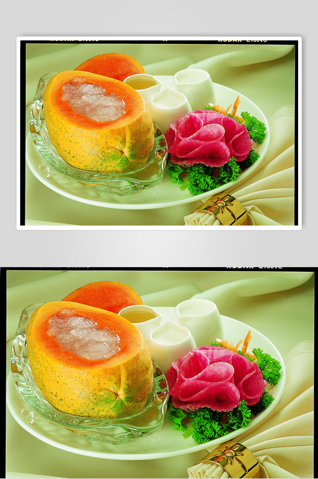木瓜雪蛤食物摄影图片素材