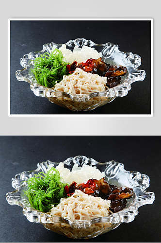 雪菜毛豆焖鸡腰食物高清图片
