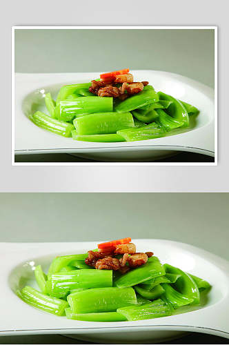 生炒广东芥菜胆食物摄影图片